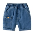 thumbnail image 3 of Dpytoraw Boys Elastic Waist Denim Shorts, Stretchy for Summer Play Blue Size 3-4 Years, 3 of 6