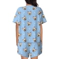 thumbnail image 3 of Kdxio Cute French Bulldog Print Pajamas Sets for Women Short-Sleeved Pjs with Lounge Shorts Two Piece Sleepwear S-4XL, 3 of 8