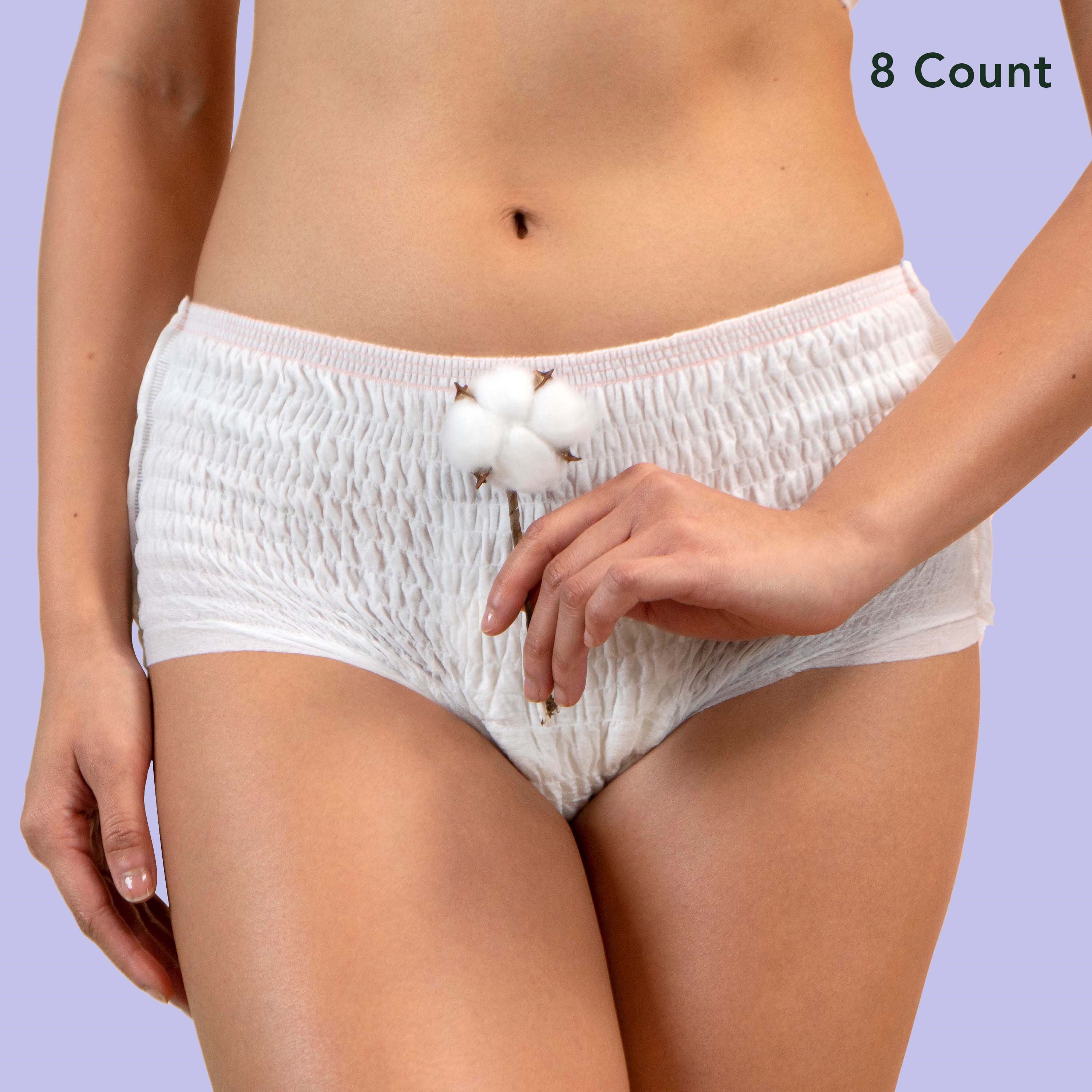 Cotton disposable period panties for women (L-XL) PACK OF 5 at Rs