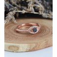 thumbnail image 5 of HeartsAndYou 1ct Natural Blue Sapphire Engagement Ring 14k SOLID Rose Gold Eye Halo Design, 5 of 9