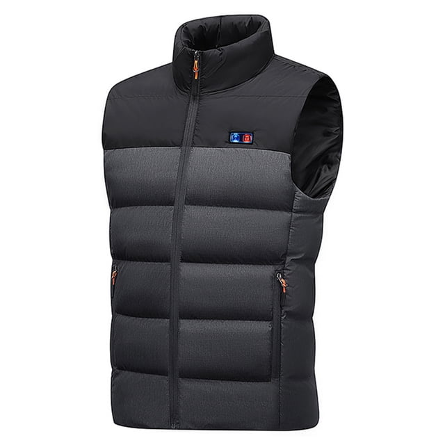 FLhrweasw Chaleco Térmico Cálido Gran Tamaño Con Empalme Abrigo Calefactable para Zonas 11 Lugares para Deporte (M)