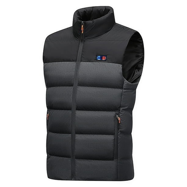 FLhrweasw Chaleco Térmico Cálido Gran Tamaño Con Empalme Abrigo Calefactable 11 Lugares para (XL)