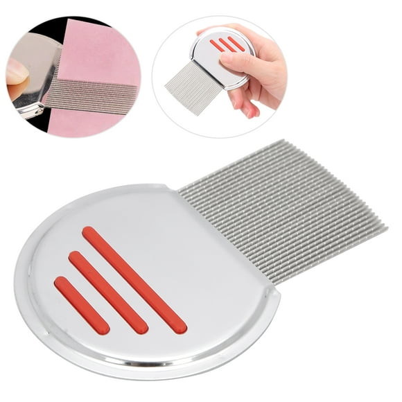 Peahefy Professional Stainless Steel Lice Nits Treatment Comb Portable Louse Removal Comb Lice Removal Massager Comb
