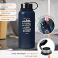 thumbnail image 3 of Christian Art Gifts Laser Engraved Stainless Steel Double Wall Vacuum Insulated Water Bottle: Desire of Your Heart - Psalm 20:4 Bible Verse for Men and Women, All Day Hot or Cold, Blue, 32 oz., 3 of 6
