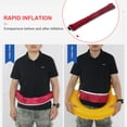 thumbnail image 3 of Cinturón de chaleco salvavidas Inflable Rescate Boya Flotador Anillos impermeables Nylon Chaleco de vida Accesorios de inflación utilizados como protector para adultos rojo oscuro Scienceny OD003390-09, 3 of 6