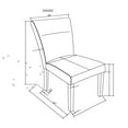 thumbnail image 5 of SHARON GREY 2PK Dining Chairs: Modern Contemporary 100% Polyester Upholstered Side Chairs with Extended Back, Solid Wood Frame, Foam Fill, Wipe Clean. Ideal for Dining Room. 18"x22.5"x39", Set of 2., 5 of 6