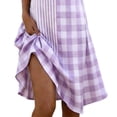 thumbnail image 4 of Ruimatai Women's Gingham Shirt Dress Casual Striped Button Front A-Line Midi Dress for Work, Vacation & Daily Wear, 4 of 5