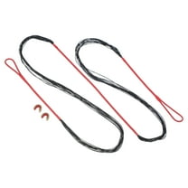 Bow String Replacement, 12 Strands Recurve Bowstring with Nock Point for AMO 48" Recurve Bow, Red-Black