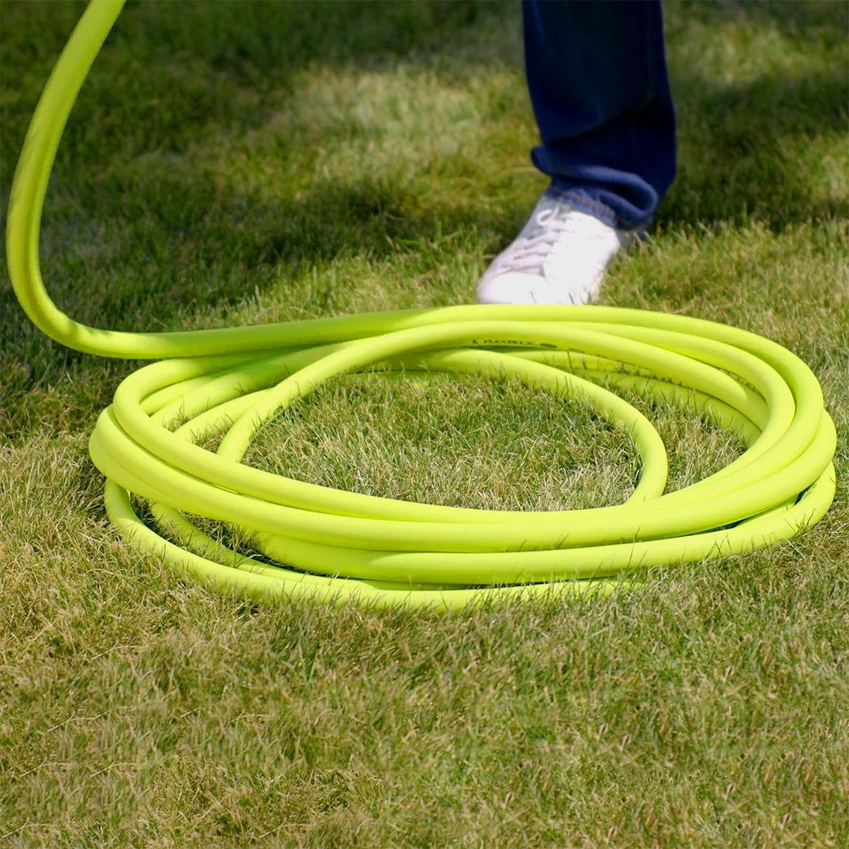 Flexzilla® Garden Lead-in Hose, 5/8" x 5', 3/4" - 11 1/2 GHT Fittings, ZillaGreen™, Hybrid Polymer