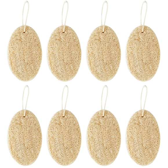 Esponja de cocina natural, paquete de 8 unidades, estropajo compostable, esponja vegetal para lavar platos, biodegradable.