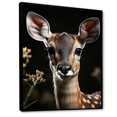 thumbnail image 2 of Designart "Antelope Photo Black Selfie I" Animals Floater Framed Canvas Print, 2 of 7
