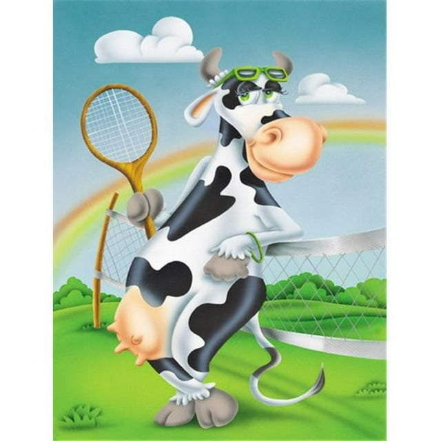 Carolines Treasures APH0533GF Cow Playing Tennis Flag Garden Size