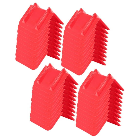 (50 Pack) V Edge Protectors Flatbed, 8" x 12", Red | Vee Shaped Plastics Corner Protectors for Cargo Loads | Tie Down Strap Guard for Winch, Ratchet Straps on Flatbed Truck Trailers