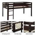 thumbnail image 6 of Tcbosik Twin Size Low Loft Bed with Built-in Ladder and Full Length Guardrail, Easy Assembly, Espresso, 6 of 7
