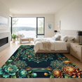 thumbnail image 3 of ODIKA 6' x 9' Machine Washable Non-Slip Area Rug, oriental floral High Traffic Rug, Blue, 993444, 3 of 7