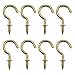 thumbnail image 3 of Renashed 7/8 Inches 50Pcs Brass Plated Ceiling Hooks Cups Screw Hooks, 3 of 4