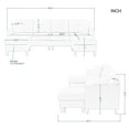thumbnail image 6 of BSHTI 99.2” U-Shaped Modular Sectional Sofa,4 Seating,Linen Upholstery,solid wood and iron combination of frame,Movable Ottomans with storage space,Dark Gray, 6 of 17