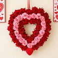 thumbnail image 5 of 13.8" Valentine's Day Wreath, Heart Shaped Artifiacl Pink & Red Rose Wreath, Wreaths for Front Door, Valentines Day Holiday and Wedding Decor, 5 of 5