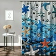 thumbnail image 2 of Chilfamy  Shower Curtain Eco-Friendly Waterproof Bathroom Curtains Ocean Theme Semi Translucent Shower Curtain Liners with Rustproof Grommets(Starfish and Seashells) White, 2 of 7