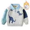 thumbnail image 2 of Esaierr Kids Boys Padded Sweater Toddler Knit Sweater Pullover Winter Cartoon Tops for 2-7Y, 2 of 5