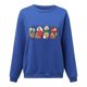 thumbnail image 3 of Gibobby Top de cuello Rojoondo de color sólido suelto informal con patrón de estampado lindo para mujer con suéter de Navidad de cuello Rojoondo suelto de manga larga de color (Azul, M), 3 of 4