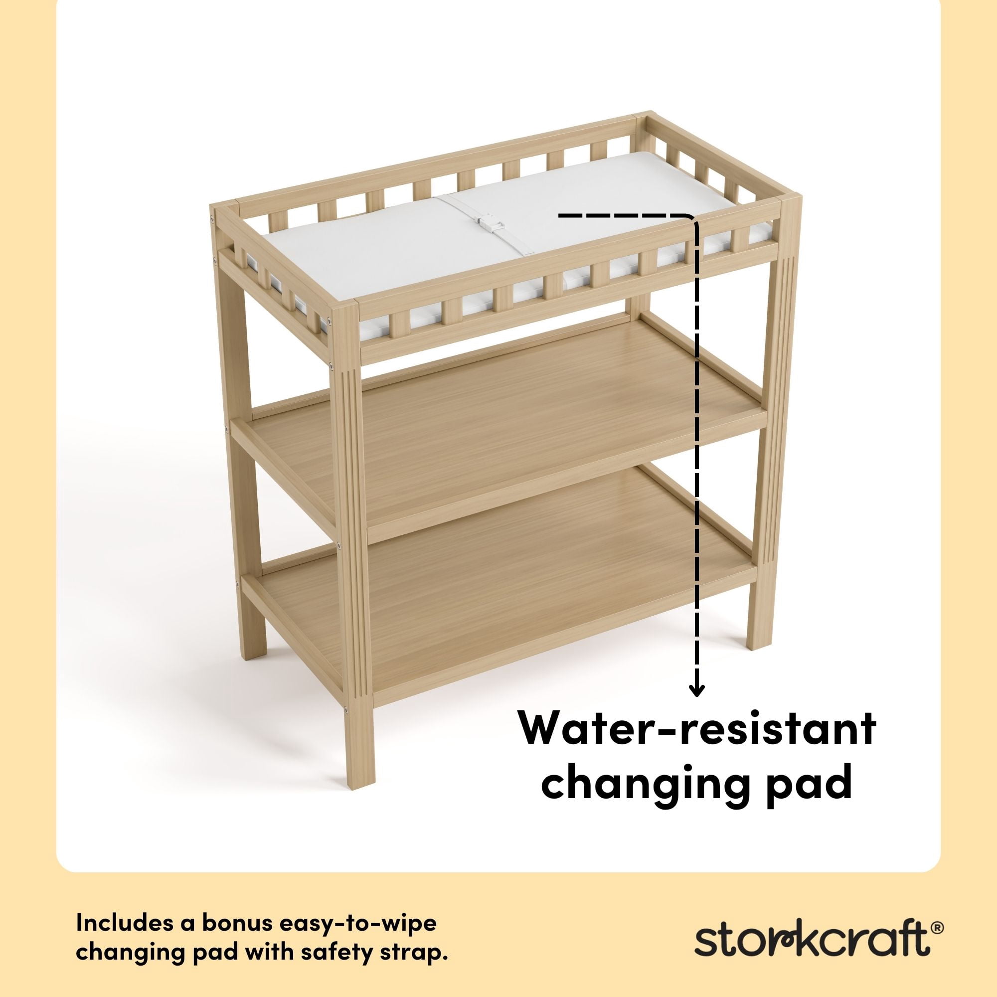 Storkcraft Morningside Infant Changing Table, Driftwood