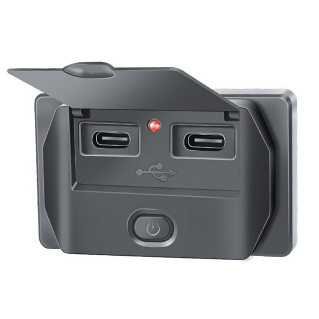 SPRING USB Fast Charger with LED Light Power Outlet for 12V 24V Car Motorcycle RV Boat Red light