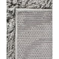 thumbnail image 7 of Unique Loom Floral Shag Collection Area Rug - Carved (4' 1" x 6' 1" Rectangle Light Gray), 7 of 7