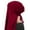 Burgundy, variant on Women's Hijab Head Scarf Breathable Shawl Wrap for Prayer Madrassa Daily Wear