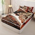 thumbnail image 2 of Homewish Halloween Skull Crows Zipper Twin Comforter Sets with Fitted Sheet and 2 Pillowcases,Vintage Train Zipper Bedding Set,White Orange,Black Reversible,4pcs, 2 of 8