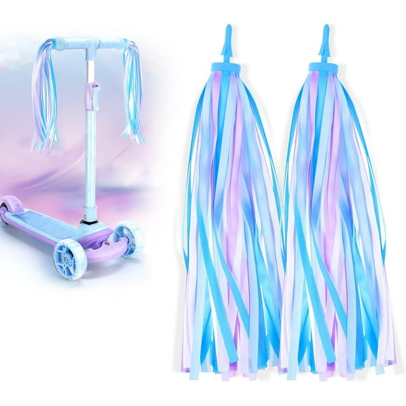 1Pair Bicycle Handlebar Streamers, Kids' Bikes Accessories Tassel Colorful Ribbons for Bicycle Handlebar Scooter Handgrip Children's Bike Micro