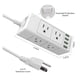 thumbnail image 2 of Extensor de salida USB Protector contra sobretensiones - Salida de enchufe múltiple con enchufe giratorio, regleta de alimentación giratoria de 3 lados con divisor de salida espaciado y 3 USB, 2 of 5