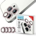 thumbnail image 3 of [3+1] CamLabs iPhone 13 Pro & iPhone 13 Pro Max Camera Lens Protector - 4Pc Glass & Metal - Pink Diamond, 3 of 10