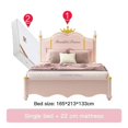 thumbnail image 1 of Nordic Modern Pink Children's Bed For Girl With Solid Wood Frame Loft Princess Bed 1.2m 1.5m Children's Room Furniture Set My Lux Decor Round, 1 of 14