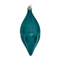 Vickerman 10" Teal Candy Glitter Shuttle Christmas Ornament, Pack of 2