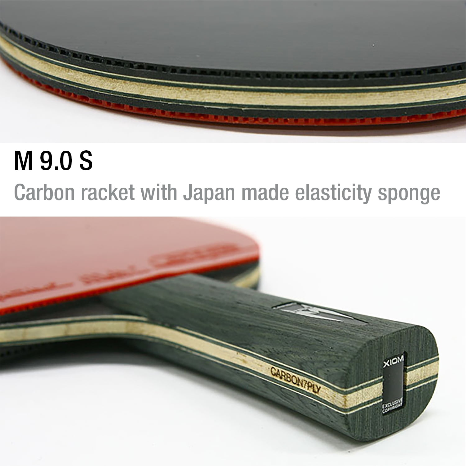 Xiom Zeta ShakeHand M9.0S PROSPIN Table Tennis Paddle