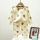 thumbnail image 2 of Conjunto de pijamas de Navidad para niños y niñas, ropa de dormir con cuello redondo y pantalones largos, con dibujos de gatos, para invierno, 2 of 4