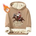 thumbnail image 1 of Sudadera con capucha para hombre, informal, a la moda, con estampado navideño, de manga larga y bolsillo, de poliéster, 1 of 5