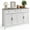 White/Gray, variant on Aiho Farmhouse Kitchen Buffet Cabinet with Storage – 55.1" Rustic Sideboard with Drawers & Doors (White/Brown)