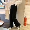 thumbnail image 4 of Qarigey Pantalones Mujer Pantalón Largo Pierna Ancha Pantalón Casual Mujer Cintura Alta Prendas para la parte inferior del cuerpo Negro SG, 4 of 6