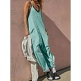 thumbnail image 6 of Xuanfei Women Solid Color V Neck Sleeveless With Pockets Casual Jumpsuit Romper, 6 of 7