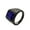 Black Dark Blue, variant on Men's Women's Vintage Handmade Square Gemstone Rhombus Pattern Engraved Ring Silver White Size 7