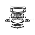 thumbnail image 6 of Replacement For 2016-2018 Chevrolet Camaro | ZL1 Style Polyurethane - Primed Black Replacement Full Conversion Front Bumper Front Upper Lower Grille Lip Body Kit With Front DRL Fog Light, 6 of 12