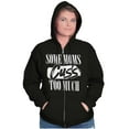 thumbnail image 3 of Some Moms Cuss Too Much Funny Mother Women Plus Size Zipper Hoodie Brisco Brands 5X, 3 of 5