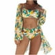 thumbnail image 1 of Trajes de Baño de Bikini de Mujer con Correas Impresas V Sexy Split Set de Tres Piezas, Diseño de Corte Alto para la Piscina de Playa Y las Vacaciones de Verano, 1 of 9