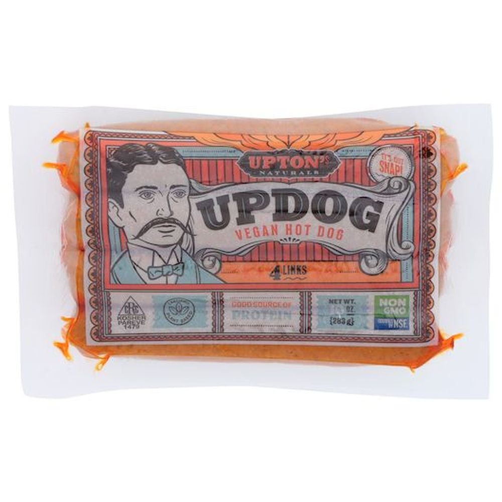 Uptons Naturals Updog Vegan Hot Dog, 10 Ounce 6 per case
