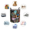 thumbnail image 6 of Mandala Zentangle Floral Laundry Basket Organizer Collapsible, Bathroom Dirty Clothes Basket Laundry Hamper, Medium, 6 of 8
