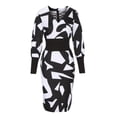 thumbnail image 3 of Robes Longues pour Femmes Été Femmes Décontractées Manches Longues Imprimées Col en V Taille Robes Manches Longues Robe d'Été Femmes Longues Robes Été Robe d'Été avec Manches pour Femmes, 3 of 5