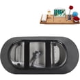 thumbnail image 4 of 67" Streamline NB6900ORB Soaking Glossy Black Freestanding Tub and Tray With Internal Drain in Matte Oil Rubbed Bronze, 4 of 7