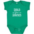 thumbnail image 3 of Inktastic Hold Your Horses in White Boys or Girls Baby Bodysuit, 3 of 5